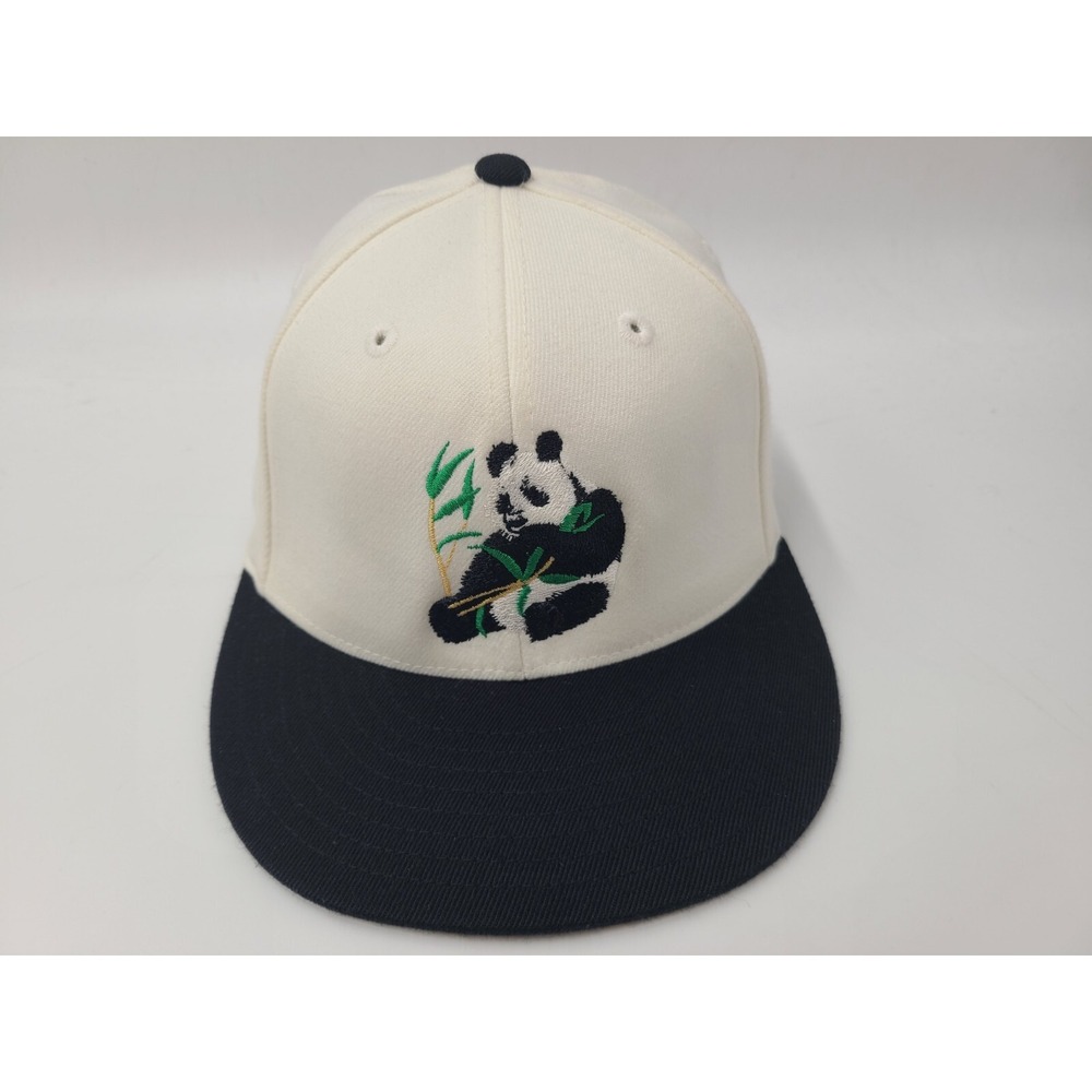 Women Panda‎ Girl Lids Flex Fitted S-M Hat Cap Skate Skateboard Surf White Black